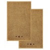 Burgundy Stars Tan Hand Towel Set of 2 16x26 - 3 of 4