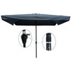 Osparple 10 x 6.5FT Patio Umbrella with Crank,Rectangular Outdoor Umbrella with Push Button for Backyard,Poolside,Deck,Base Not Included - 4 of 4