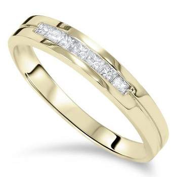 Pompeii3 3/8ct Princess Cut Diamond Ring 14K Yellow Gold