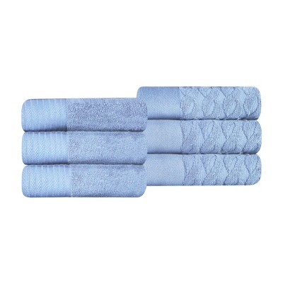 Premium Cotton Herringbone Medium Weight Bathroom Towel Set by Blue Nile Mills