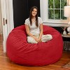 Jaxx 5 Foot Saxx - Large Round Bean Bag Chair for Adults - Lush Velvet - 3 of 3