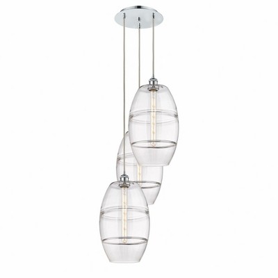 Vaz - 3 Light Cord Hung Multi Pendant In Industrial Style-56.25 Inches Tall and 16.5 Inches Wide