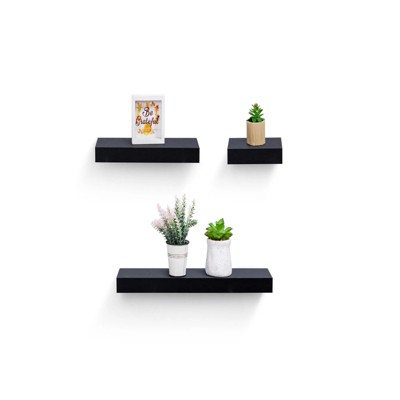 BRINJOY Floating wall shelf for books/storage. Maple color