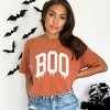Simply Sage Market Women's Boo Distressed Short Sleeve Garment Dyed Tee - 2 of 4
