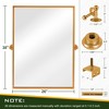 Vynxaria 38"*26"iron right-angled rectangular rotating hardware gold wall mirror Decorative Bathroom Mirror with Elegant Scalloped Design - 2 of 4