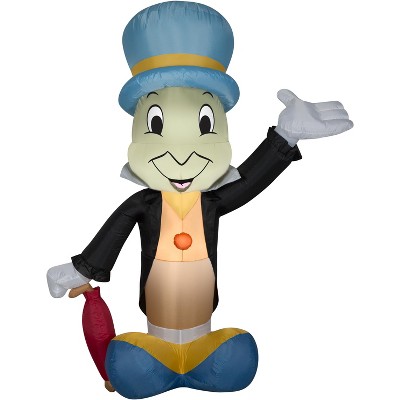 Gemmy Airblown Disney Limited Edition Jiminy Cricket S LG Disney, 6 ft Tall, black