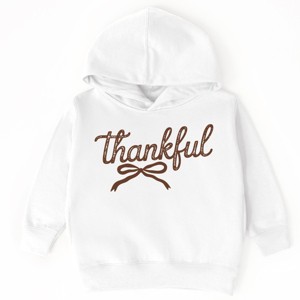 Thankful Coquette Distressed - Toddler Hoodie and Youth Graphic Hoodie - 1 of 3