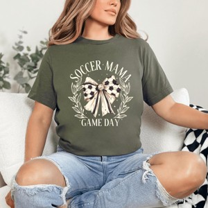 Simply Sage Market Soccer Mama Game Day Coquette Short Sleeve Tee - 1 of 4