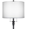 360 Lighting Dyna 58" High Black and Sheer Silver 2-Light Floor Lamp - 2 of 4