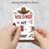 Big Dot of Happiness Western Hoedown - Wild West Cowboy Party Game Pickle Cards - Act, Draw, Hint Pull Tabs - Set of 12 - 2 of 4
