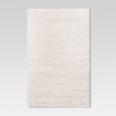 2'6"x3'10"/30"x46" Plush Shag Washable Accent Rug Cream - Room Essentials™