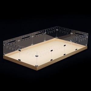 Sevobal Pet Crates and Houses Transparent 12PCS Guinea Pig Cage, Hamster Enclosure with Waterproof Kraft Paper Bottom, Clear, 47.4"*23.77“*9.84” - 1 of 4