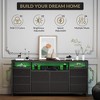 63"W  TV Stand with 10 Fabric Drawers for 65-75 Inches TV,  Entertainment Center TV Console Table with LED Lights & Power Outlets & Shelves - 4 of 4