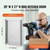 VEVOR BBQ Access Door, 20W x 27H Inch Single Outdoor Kitchen Door, Stainless Steel Flush Mount Door, Wall Vertical Door with Handle, Silver - 3 of 4