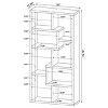 NicBex Geometric Bookcase 4/6/7-Shelf Art Deco Solid Wood Storage Unit Furniture for Office and Living Rooms, Bedroom, Apartment - 2 of 4