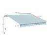 Sapphtopaz 12' x 10' Retractable Awning Manual Patio Awnings Sunshade Shelter 280gsm UV Resistant with Manual Crank Handle Aluminum Frame - 3 of 4