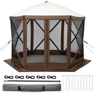 Pop Up Gazebo Tent, Waterproof UV , Portable Camping Canopy Sun Shelter, for Camping Outdoor Party Backyard - 1 of 4