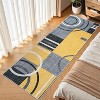 Geometric Abstract Washable Rug - Non-Slip Ultra-Thin Modern Carpet for Living Room, Bedroom, Dining Room - Stain Resistant - 2 of 4