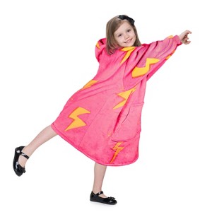 Solaris Fleece Blanket Hoodie Sweatshirt for 7-16yr Kid Teen Youth, Cozy Warm Plush Fleece Wearable Blanket Pullover with Larger Pocket - 1 of 4