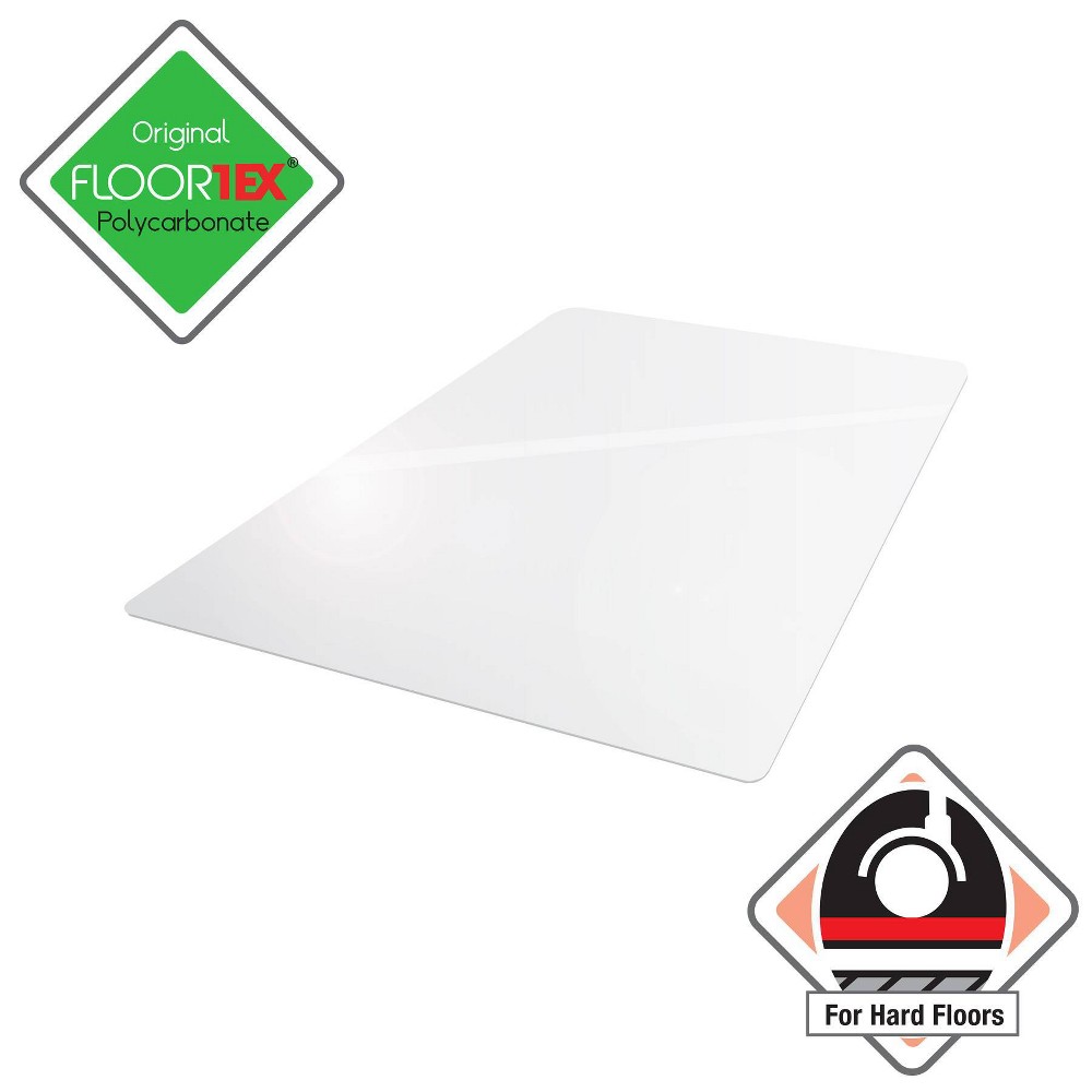 Photos - Other Textiles Floortex 48"x60" Polycarbonate Rectangular Chair Mat for Hard Floor Clear - Floorte 