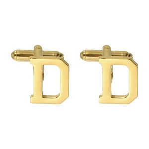 Unique Bargains Men Weddings Gift Classic Alphabet Cuff Links with Box 2 Pcs - 1 of 3
