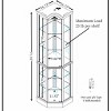 Curio Cabinet With Light,Traditional Style Corner Curio Cabinet With Glass Doors And Shelves, 70 Inch High Curio Cabinet-Cuddlewood - 4 of 4