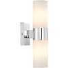 Minka Lavery Modern Wall Light Sconce Chrome Hardwired 4 1/2" 2-Light Fixture Opal Glass Shade for Bedroom Bathroom Living Room - image 4 of 4