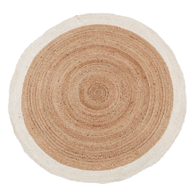 Saro Lifestyle Organic Jute Woven Floor Rug, 1 of 3
