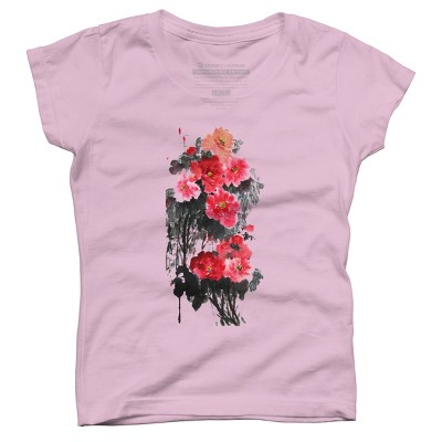 Girl's Design By Humans Blossoming By WhitePearl T-Shirt