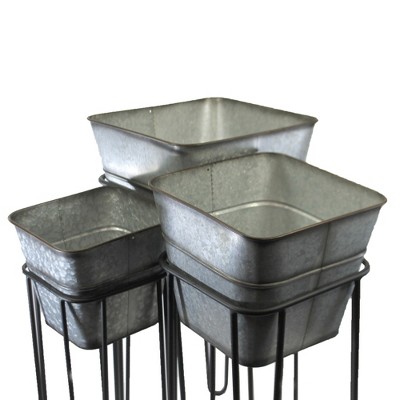 Home & Garden 26.25" Square Planter Set Patio Yard Decor Direct Designs International  -  Planters