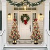 4.5ft Artificial Christmas Tree，Prelit Christmas Tree Design with 300 Warm White Lights, and Vintage Potted Base, Perfect for Home,Party Decoration - 2 of 4