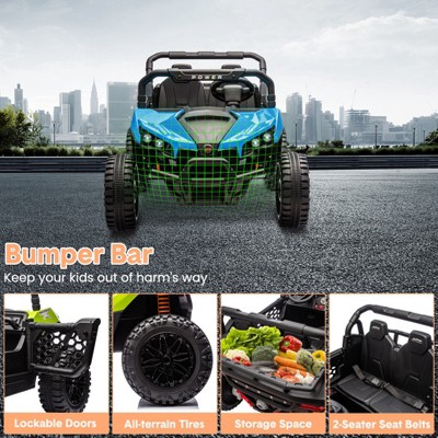 coucheta 24V Ride On Toys for Big Kids, 2 Seater Ride On UTV with Remote Control, Kids Electric Vehicle with 21" Spacious Seat,  Spring Suspension