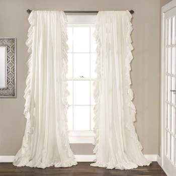 Reyna Window Curtain Panels Pure White 54x120 Set