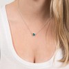 Pavilion Gift Company - Liza Birthstone December Blue Zircon - 17"-18.5" Necklace with 0.25" Crystal Pendant made from Austrian Crystals - Necklaces - 2 of 4