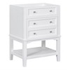 24" Bathroom Vanity Cabinet Without Sink, Modern Bathroom Storage Vanity With Open Shelf, Drawer, Solid Wood Frame Bathroom Cabinet - 2 of 4