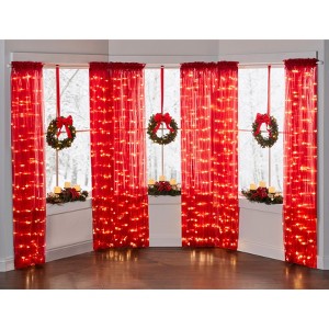 BrylaneHome Pre-Lit Rod Pocket Curtain Panel - 1 of 4
