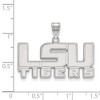 Black Bow Jewelry 14k White Gold Louisiana State Fighting Tigers NCAA Medium Pendant - 2 of 3