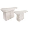 Navidic Coffee Table Set – 2-Piece 18.5" H, 14.2" H, Whitewashed Acacia Wood, by Zuo Modern - 2 of 4