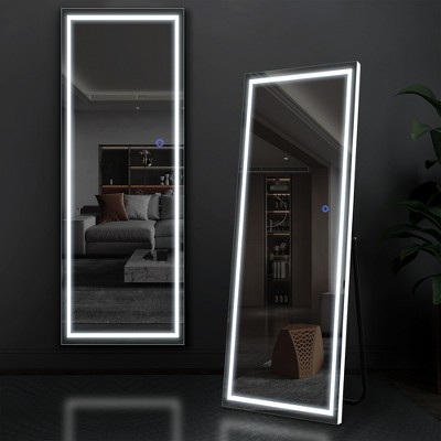 Lirago Lumia Smart LED Full-Length Mirror with Alloy Frame 63"H x 20"W