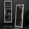 ONWITH 63 * 20 LED aluminum alloy rectangular white full-length mirror with stand - 3 of 4