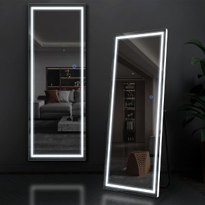 Lirago Lumia Smart LED Full-Length Mirror with Alloy Frame 63"H x 20"W - 1 of 4