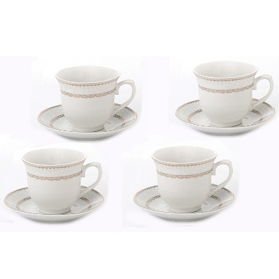 Lorren Home 8oz. Tea/Coffee Set Service for 4-Gold