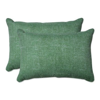 2pc Outdoor/Indoor Oversized Rectangular Throw Pillow Set Tory Caribe Green - Pillow Perfect