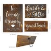 Darware Wooden Wedding Reception Signs, 3pc Set; for Guests, Gifts, and Memorial - 3 of 4