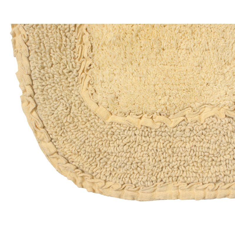 Radiant Collection Cotton Ruffle Pattern Tufted Bath Rug - Home Weavers, 3 of 5