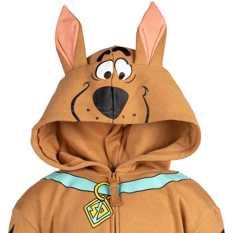 Scooby-Doo Scooby Doo Fleece Zip-Up Hoodie Brown , 4 of 8