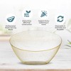 Posh Setting Clear and Gold Glitter Angled Plastic Large Serving Bowls - 54 oz. - 5 Pack - 4 of 4