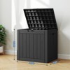 FURNIinspire Deck Boxes, Portable Storage Box with Waterproof Function for Patio Furniture, Garden Tools, All Weather Use, Black, 22"*17.1"*20.9" - 4 of 4