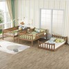 NicBex Twin Size Bunk Bed Detachable Design Triple Wooden Bed Frame with 2 Ladders and Full Length Guardrail, No Box Spring Required - 2 of 4
