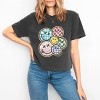 Simply Sage Market S.W.Smiley Rainbow Checkered Boxy Crop Top - 2 of 4